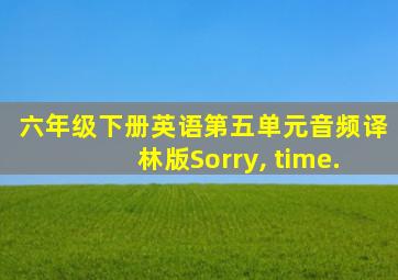 六年级下册英语第五单元音频译林版Sorry, time.